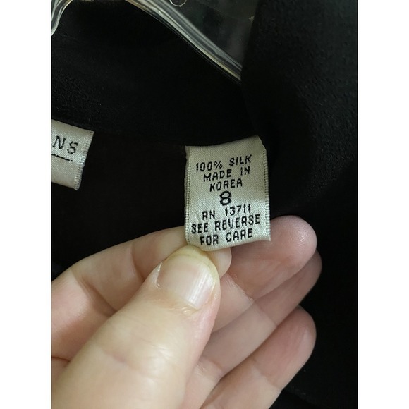 Valerie Stevens 100% Silk Mesh Women's Size 8 Polka Dot Button Down Blouse Shirt - Picture 15 of 16